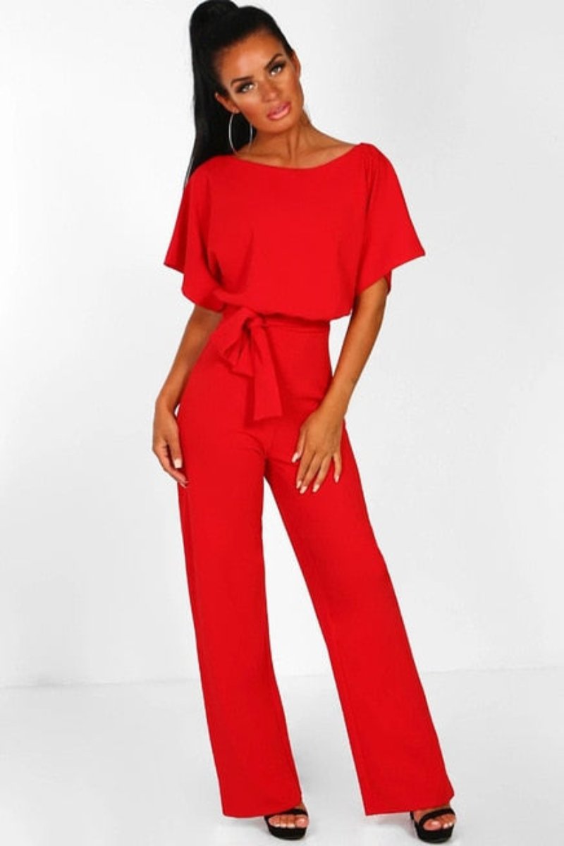 Jumpsuit Romper Lace-up Short Sleeve - Necessary Clothing Store