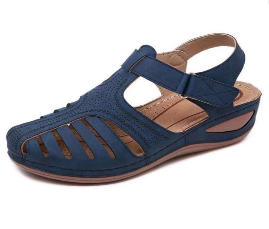 Leather Vintage Platform Buckle Sewing Sandals - Necessary Clothing Store