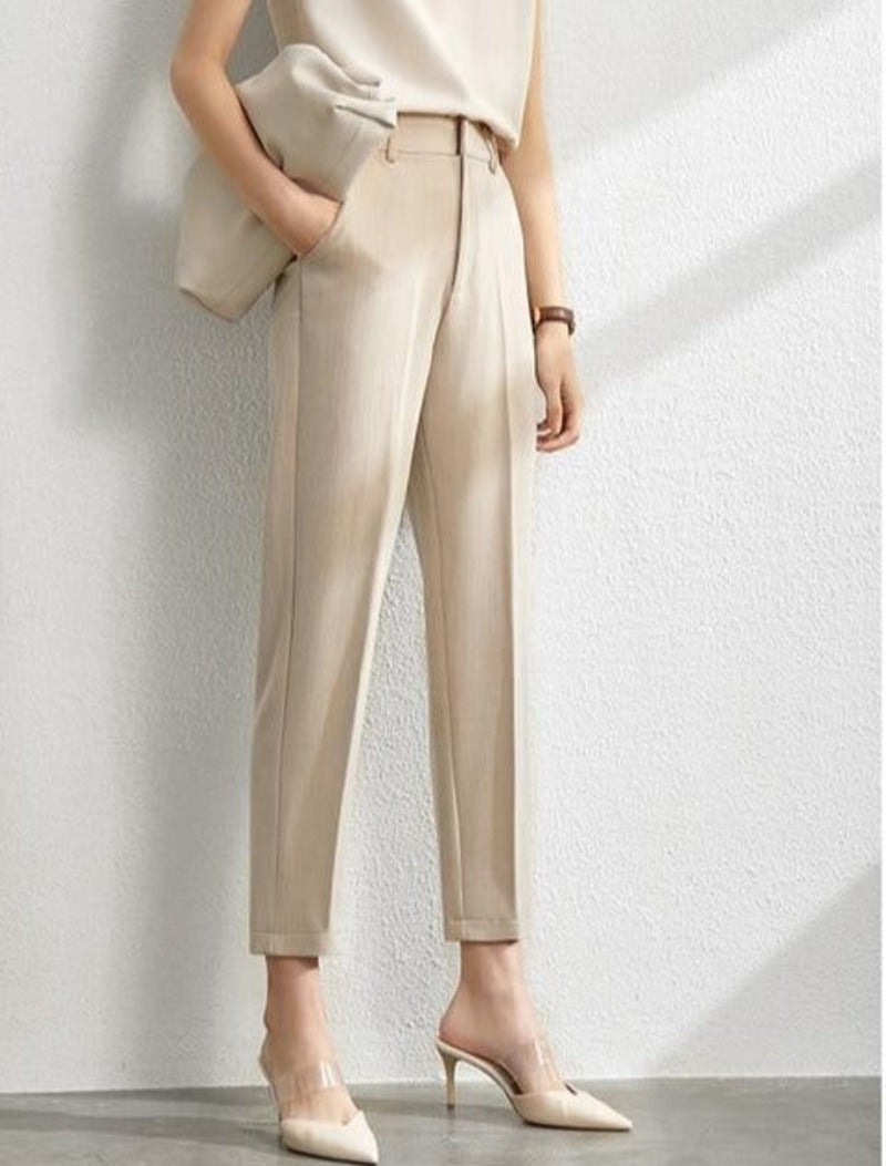 Lady Suit in All Day: Solid Blazer, Vest, High Waist Pants - Necessary Clothing Store