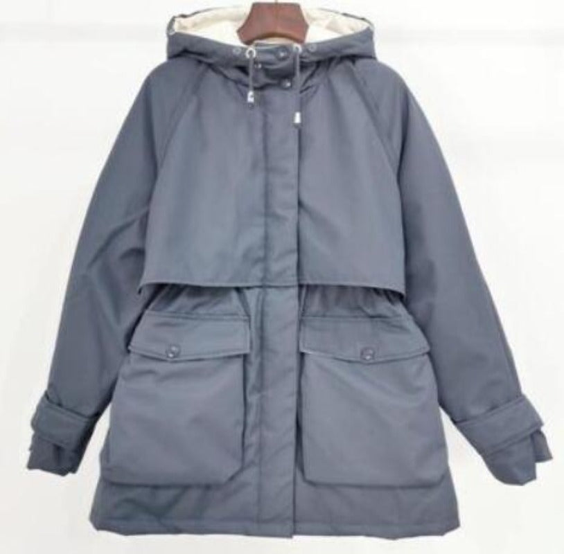Natural Raccoon Fox Fur Hooded Down Coat Thick Warm Outerwear - Necessary Clothing Store