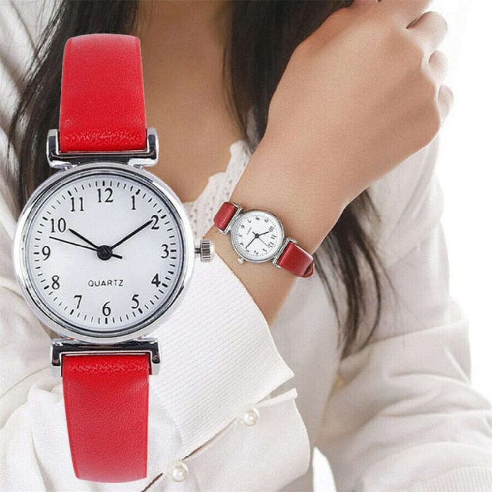 Quartz Leather Band Strap Round Analog Wrist Watches - Necessary Clothing Store