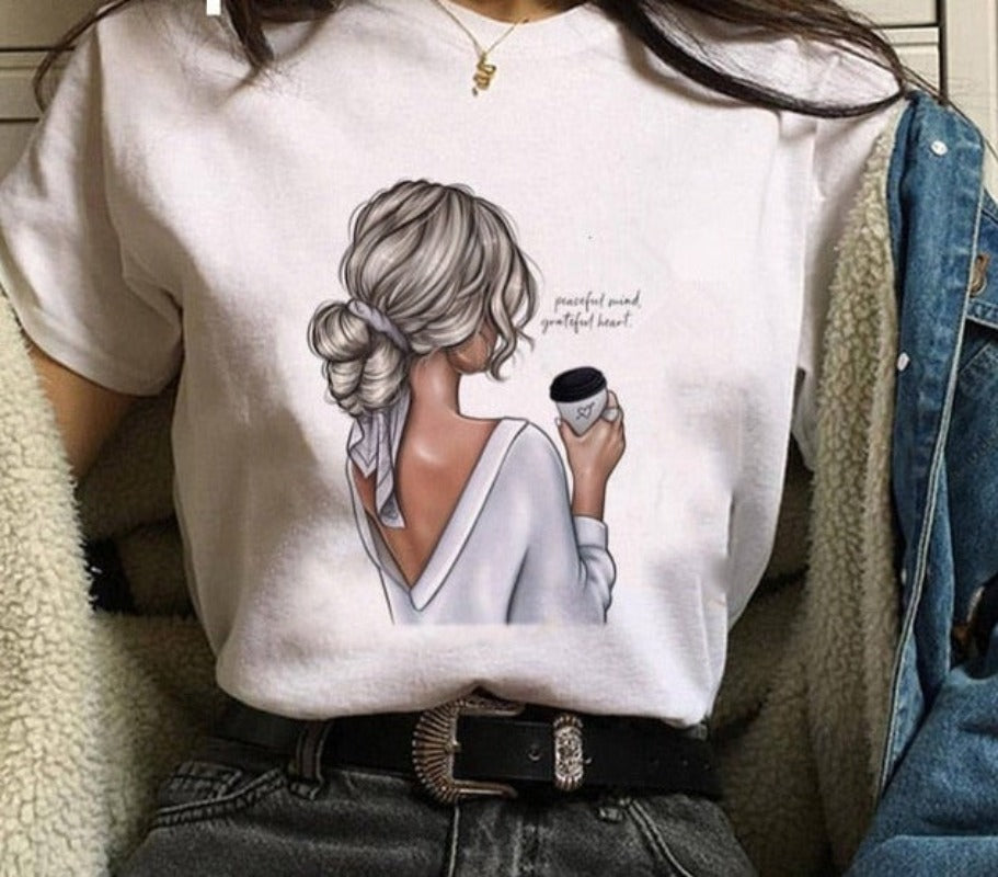 Print  Cartoon Funny Top - Necessary Clothing Store