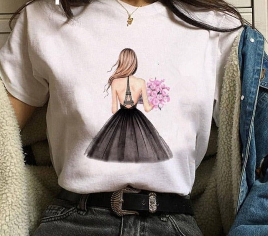 Print  Cartoon Funny Top - Necessary Clothing Store