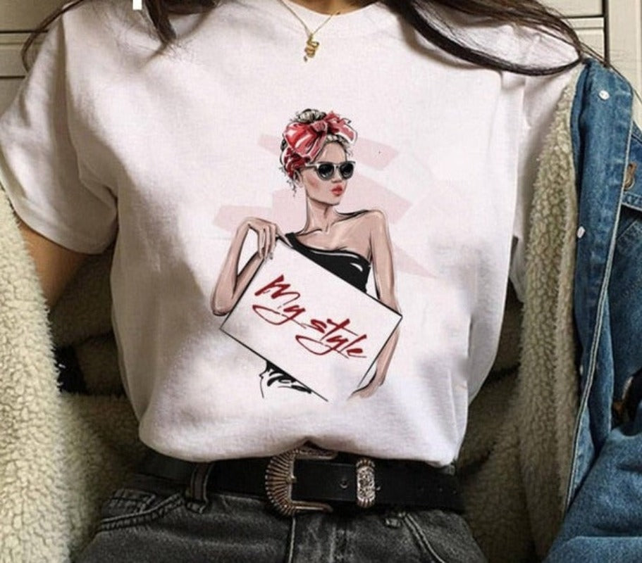 Print  Cartoon Funny Top - Necessary Clothing Store