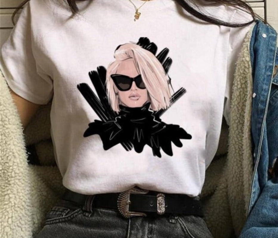 Print  Cartoon Funny Top - Necessary Clothing Store