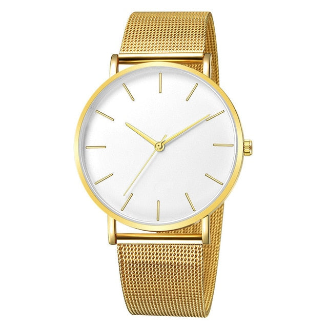 Mesh Belt Ultra-Thin Fashion Luxury Wrist Watch - Necessary Clothing Store