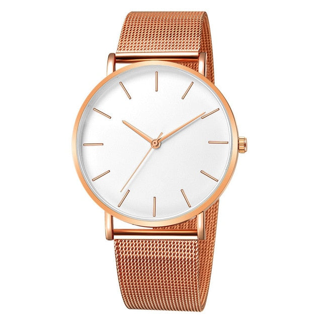 Mesh Belt Ultra-Thin Fashion Luxury Wrist Watch - Necessary Clothing Store
