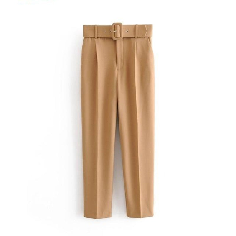 High Waist Sashes Pockets Pants - Necessary Clothing Store