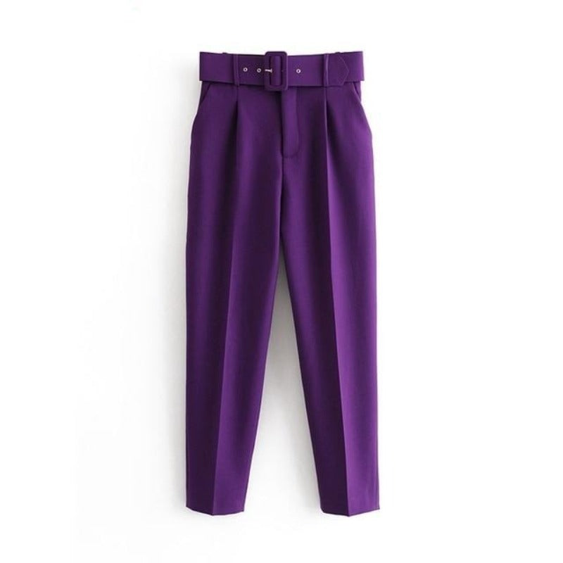High Waist Sashes Pockets Pants - Necessary Clothing Store