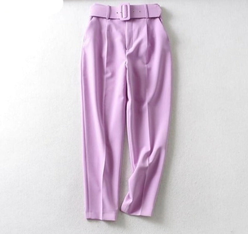 High Waist Sashes Pockets Pants - Necessary Clothing Store