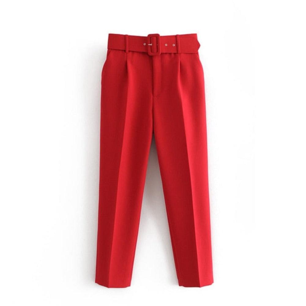 High Waist Sashes Pockets Pants - Necessary Clothing Store