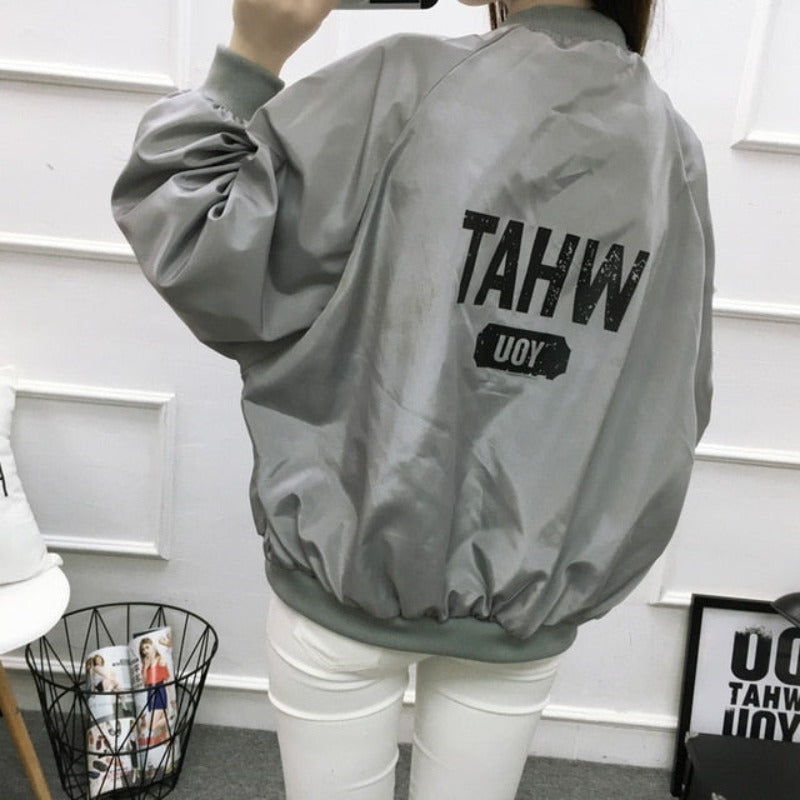 Clown Print Thin Chic Windbreaker Baseball Bomber - Necessary Clothing Store