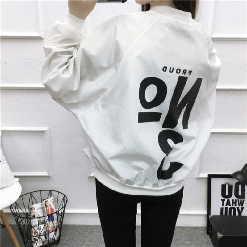 Clown Print Thin Chic Windbreaker Baseball Bomber - Necessary Clothing Store