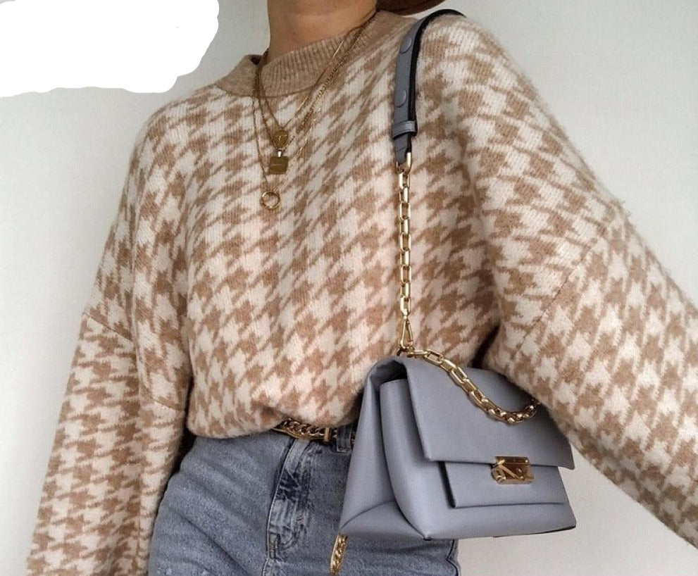 Geometric Knitted Sweater - Necessary Clothing Store