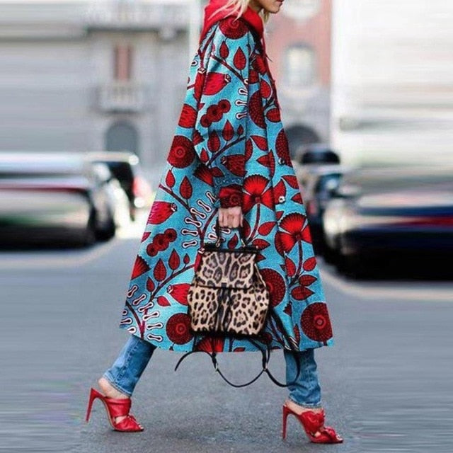 Retro Fashion Long Coat 4XL - 5XL Sizes - Necessary Clothing Store