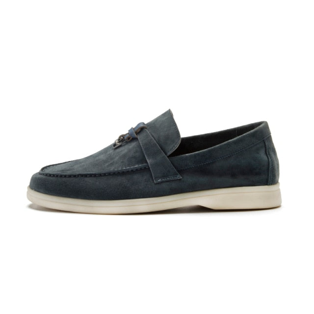 Natural Suede Mules Luxury Brand Designer Shoes Flat Genuine Leather - Necessary Clothing Store