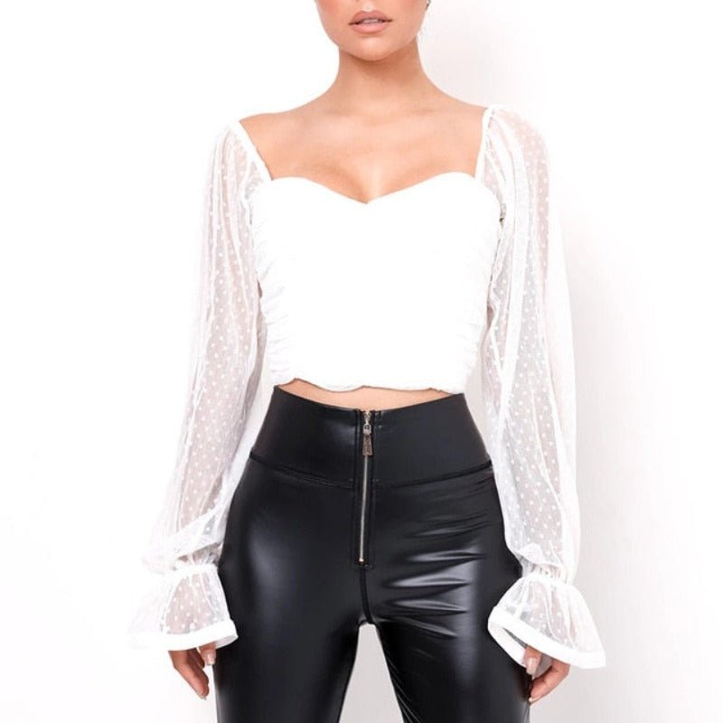 Sweetheart Neckline Vintage Blouse - Necessary Clothing